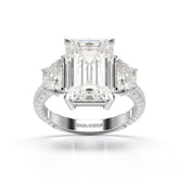 7.8 CT Three Stone Lab Diamond Ring