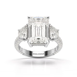 7.8 CT Three Stone Lab Diamond Ring