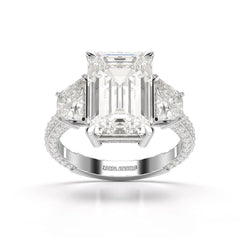 7.8 CT Three Stone Lab Diamond Ring