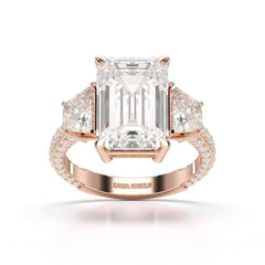 7.8 CT Three Stone Lab Diamond Ring