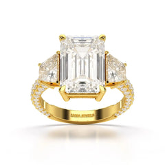 7.8 CT Three Stone Lab Diamond Ring