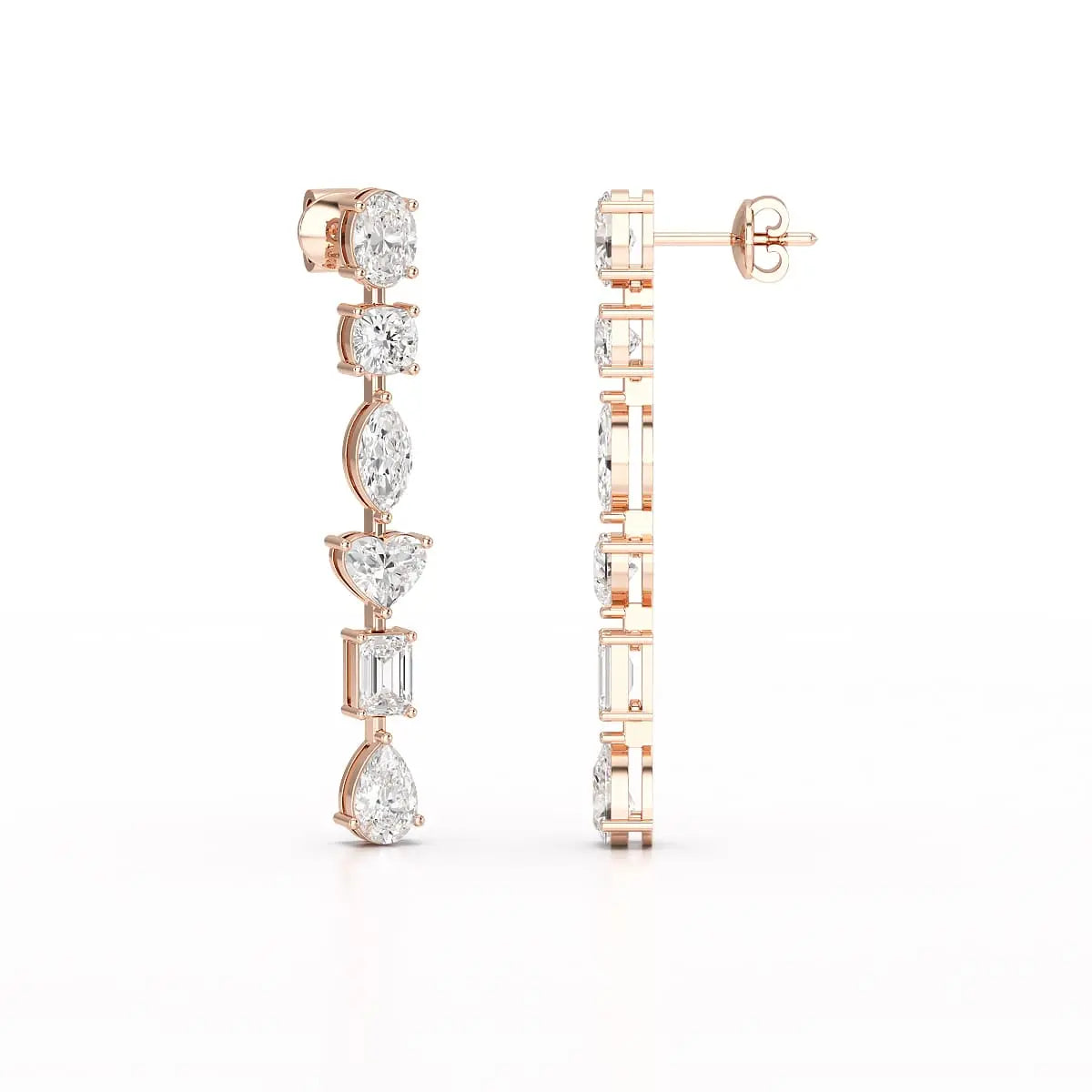 7.99 CT Lab Diamond Dangle Drop Earring