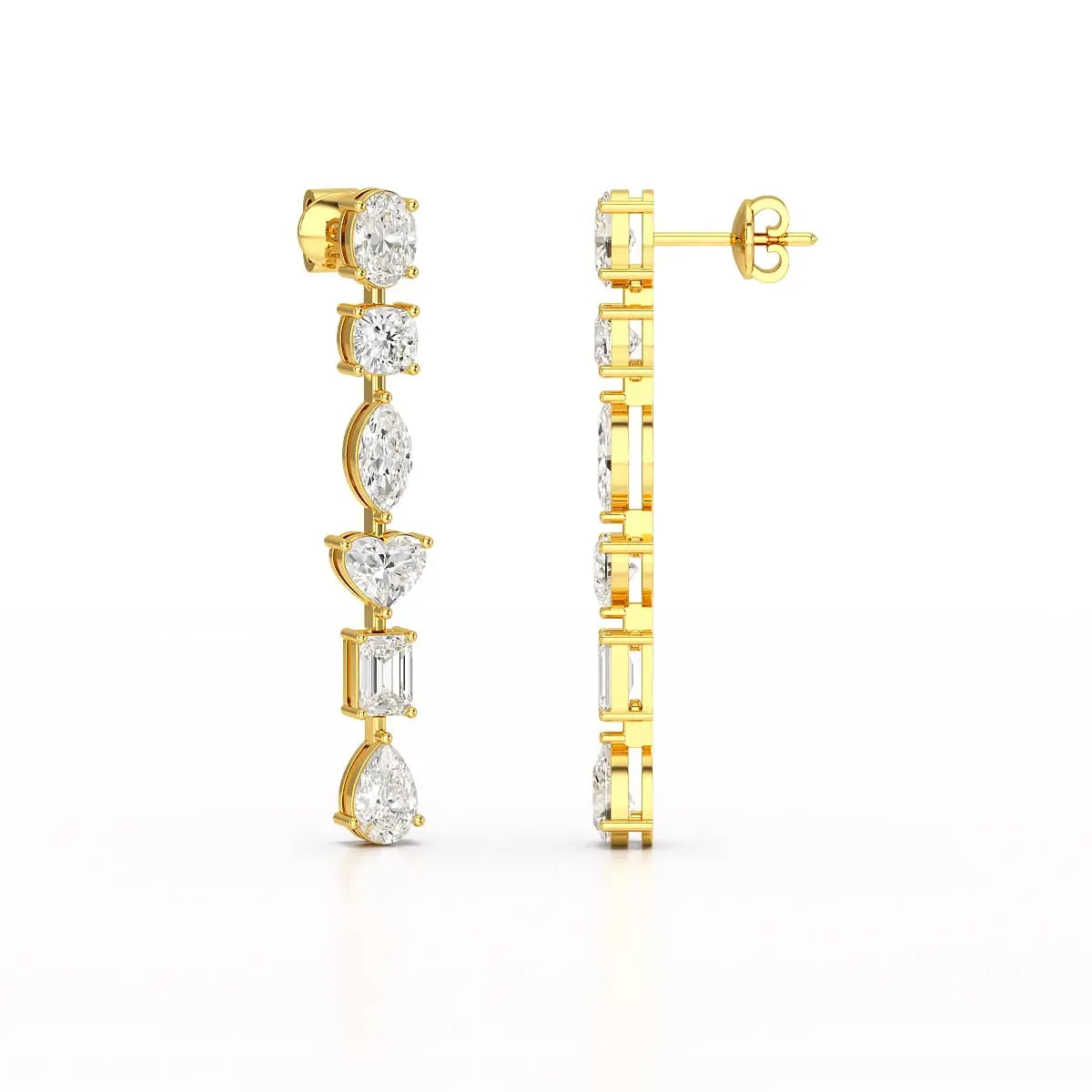 7.99 CT Lab Diamond Dangle Drop Earring