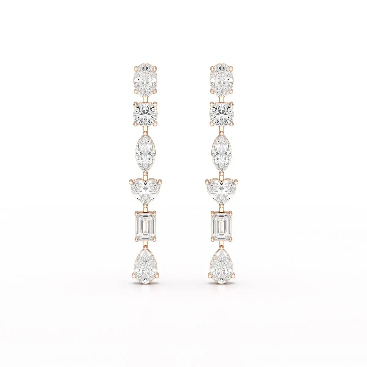 7.99 CT Lab Diamond Dangle Drop Earring
