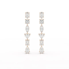 7.99 CT Lab Diamond Dangle Drop Earring