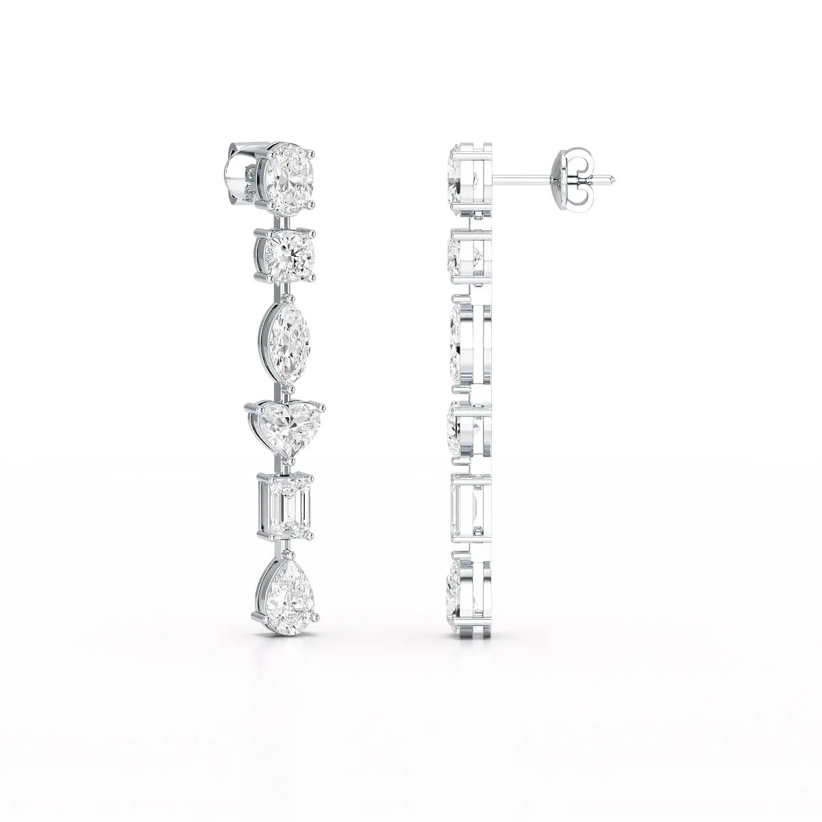 7.99 CT Lab Diamond Dangle Drop Earring