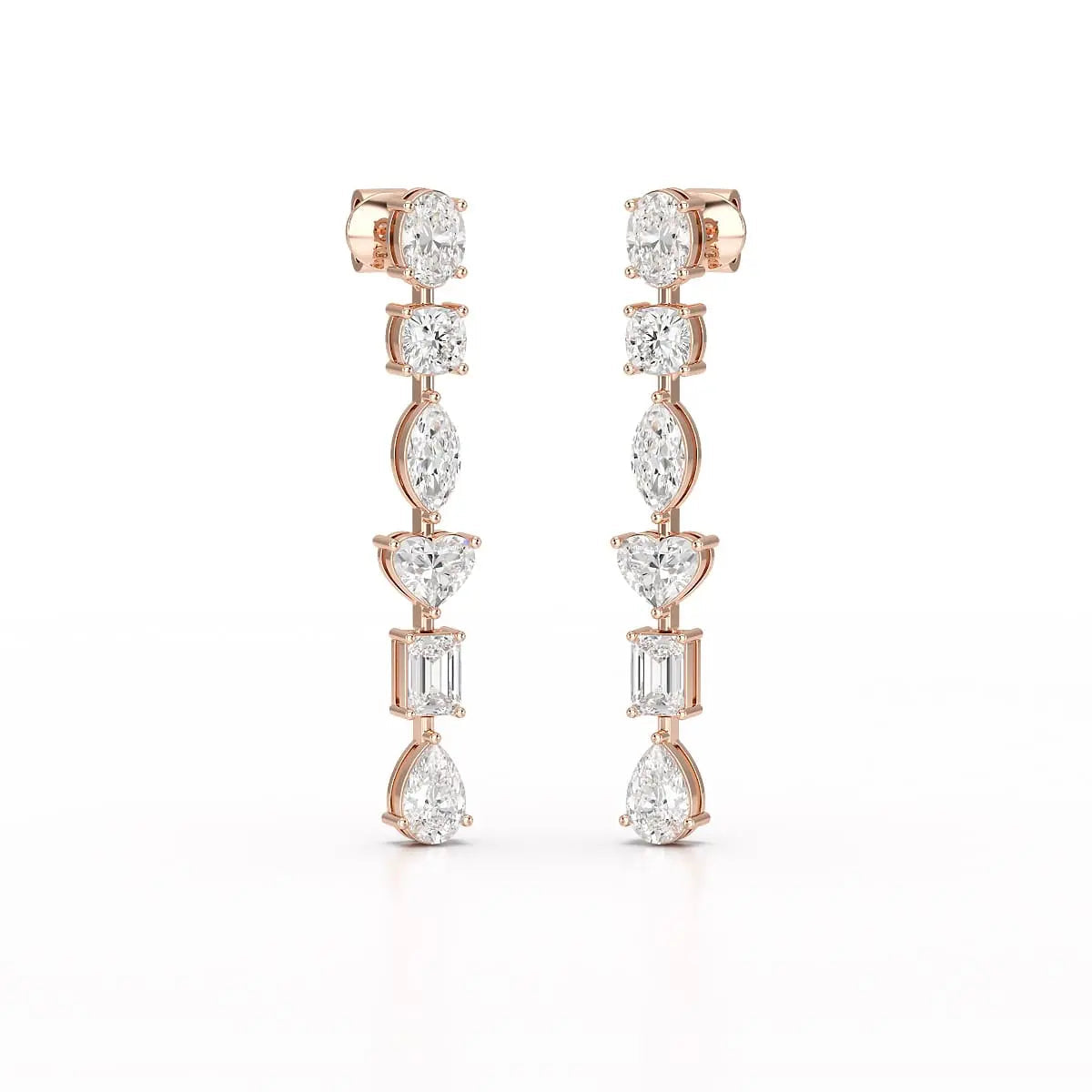 7.99 CT Lab Diamond Dangle Drop Earring