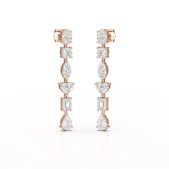 7.99 CT Lab Diamond Dangle Drop Earring