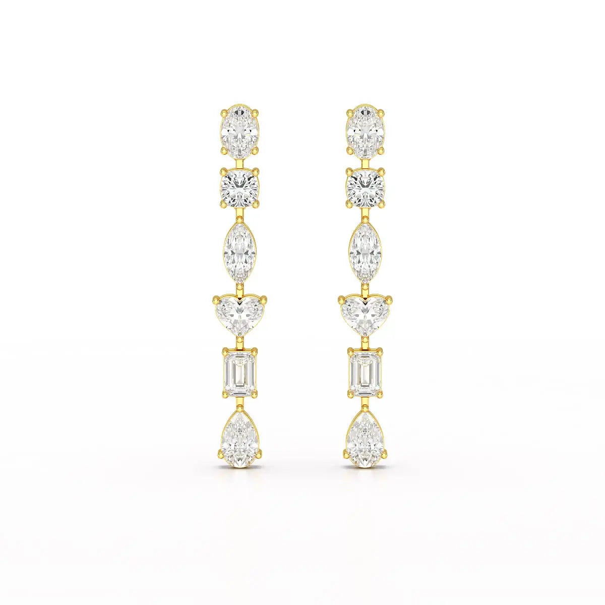 7.99 CT Lab Diamond Dangle Drop Earring