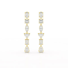 7.99 CT Lab Diamond Dangle Drop Earring