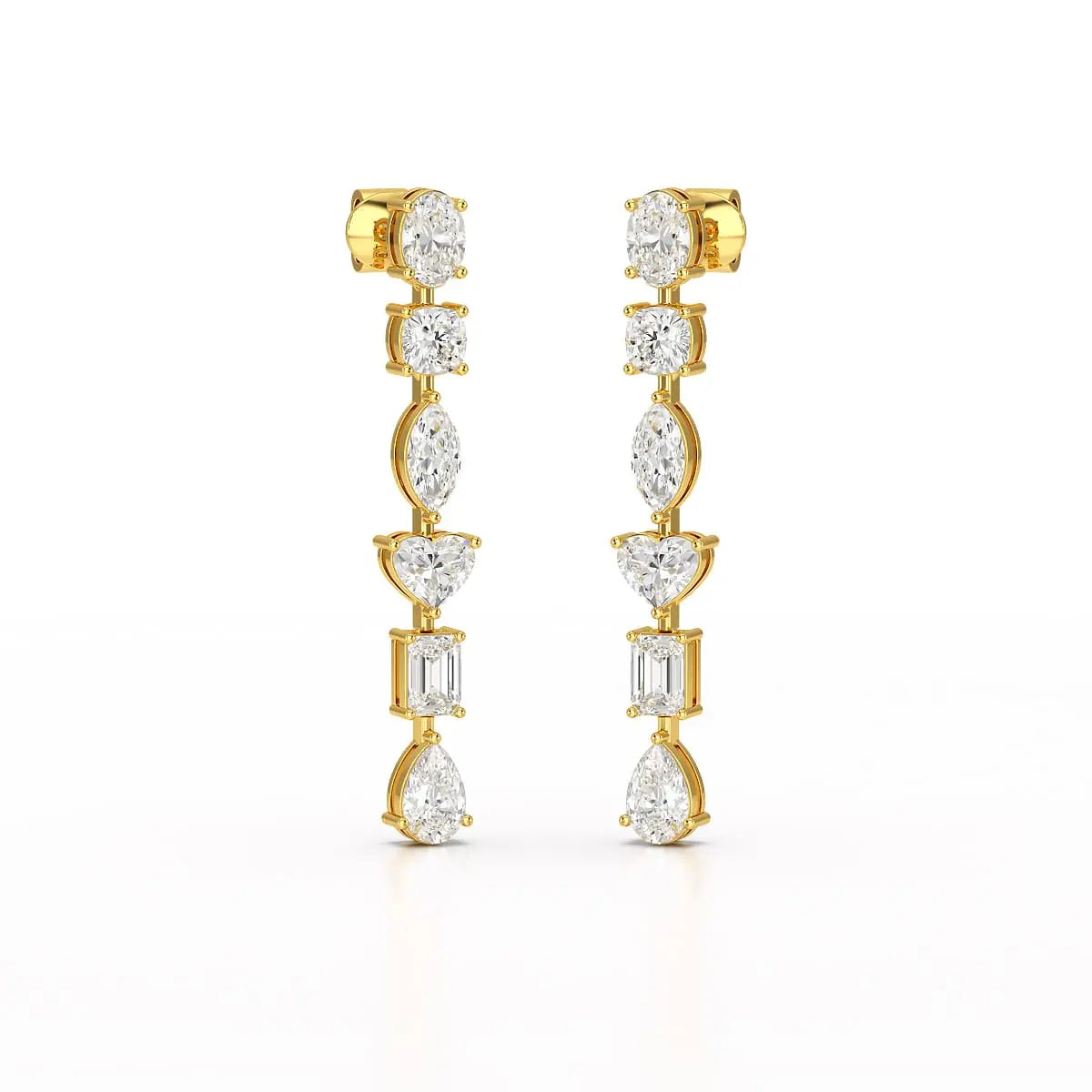 7.99 CT Lab Diamond Dangle Drop Earring