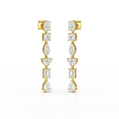 7.99 CT Lab Diamond Dangle Drop Earring