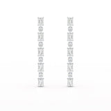 8.27 CT Lab Diamond Emerald Cut Dangle Drop Earring