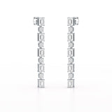 8.27 CT Lab Diamond Emerald Cut Dangle Drop Earring