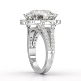 8.9 CT Lab Diamond Round Cut Halo Diamond
