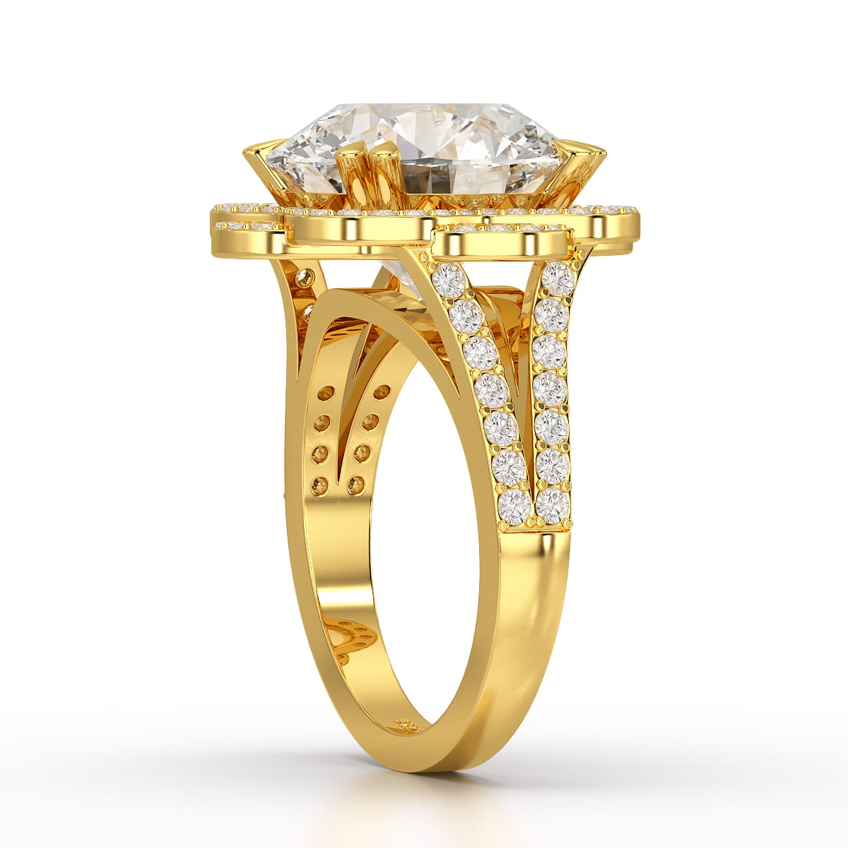 8.9 CT Lab Diamond Round Cut Halo Diamond