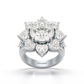 9.24 CT Lab Diamond Round Wedding Ring