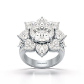 9.24 CT Lab Diamond Round Wedding Ring