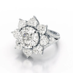 9.24 CT Lab Diamond Round Wedding Ring