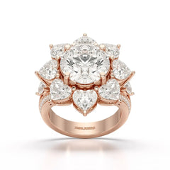9.24 CT Lab Diamond Round Wedding Ring