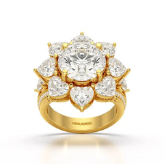 9.24 CT Lab Diamond Round Wedding Ring