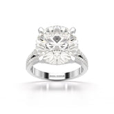 9.29 CT Halo Pave Lab Diamond Engagement Ring