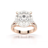 9.29 CT Halo Pave Lab Diamond Engagement Ring