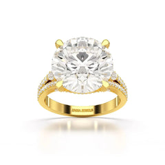 9.29 CT Halo Pave Lab Diamond Engagement Ring