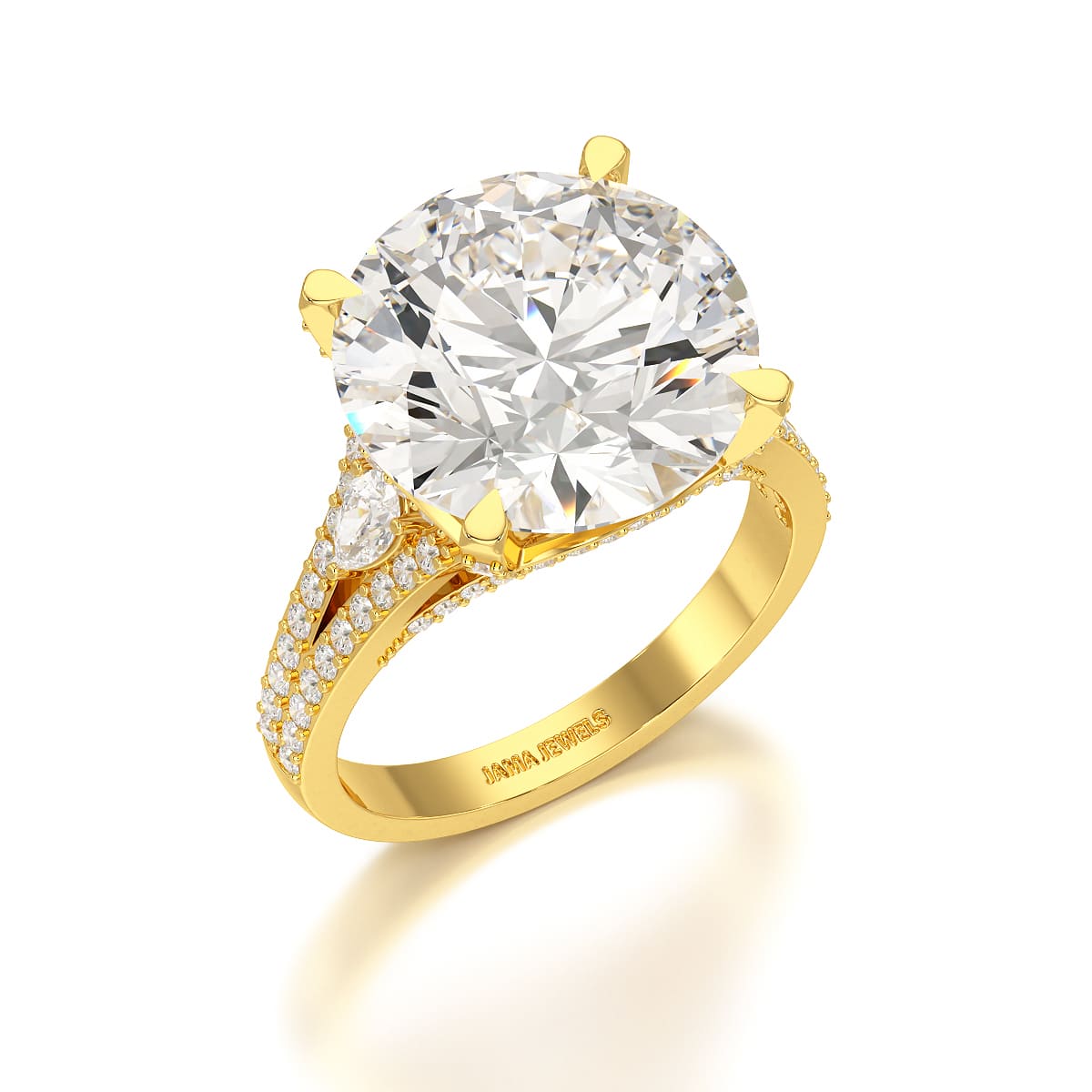 9.29 CT Halo Pave Lab Diamond Engagement Ring