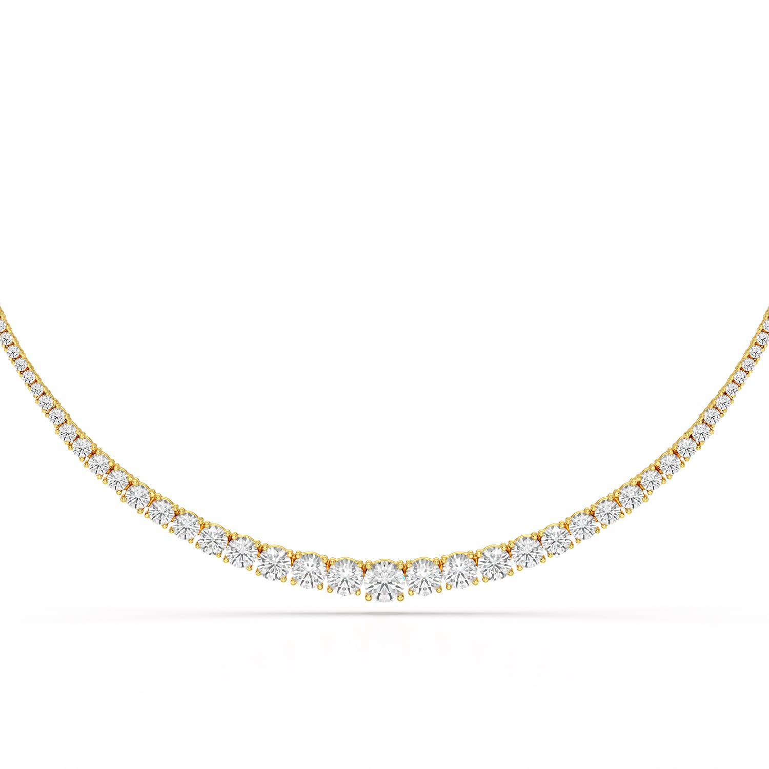 9.35 Carat Lab-Grown Diamond Riviere Necklace - Jama Jewels