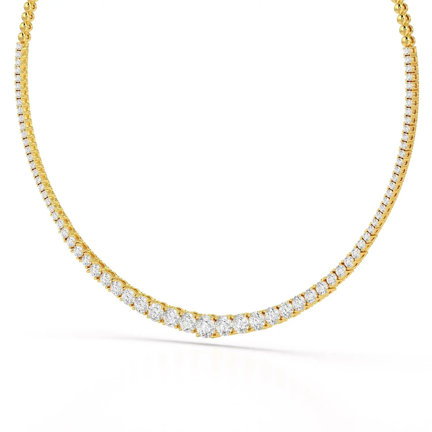 9.35 Carat Lab-Grown Diamond Riviere Necklace - Jama Jewels