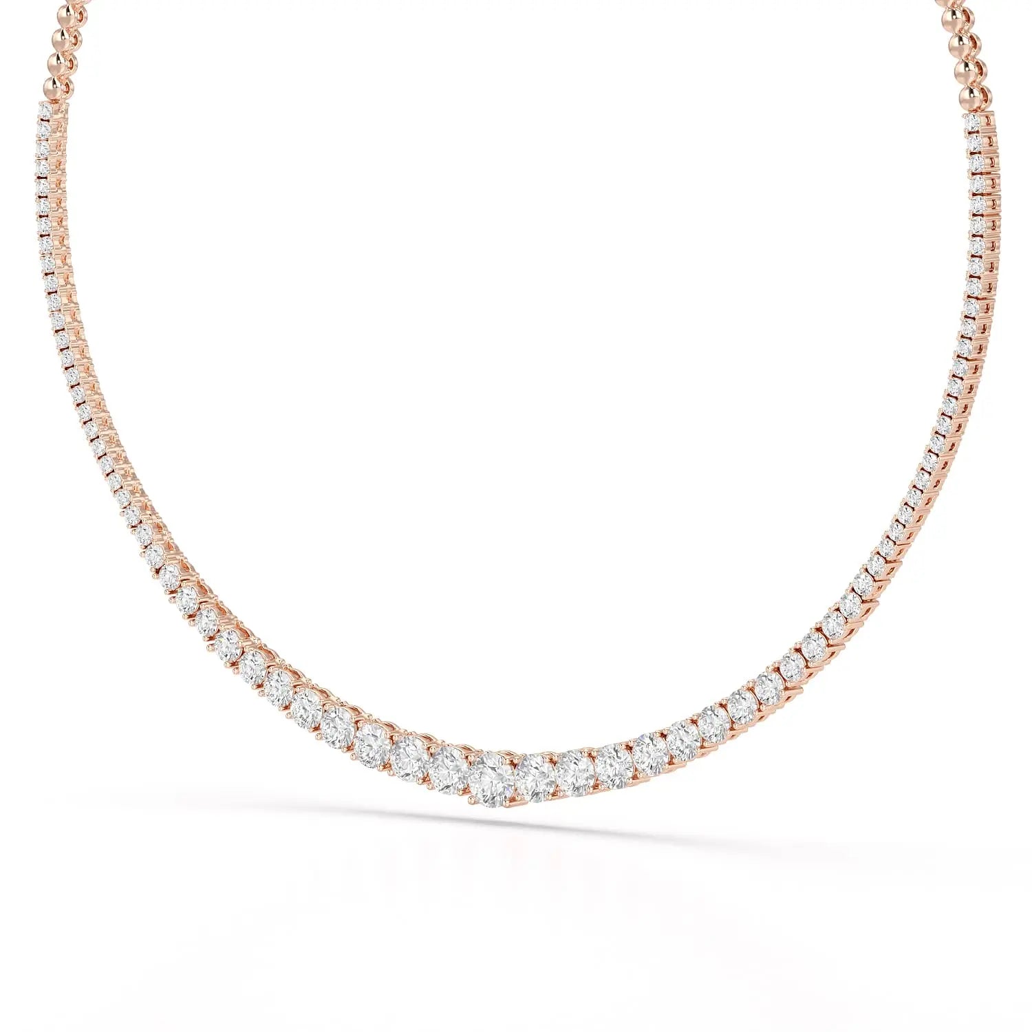9.35 Carat Lab-Grown Diamond Riviere Necklace - Jama Jewels