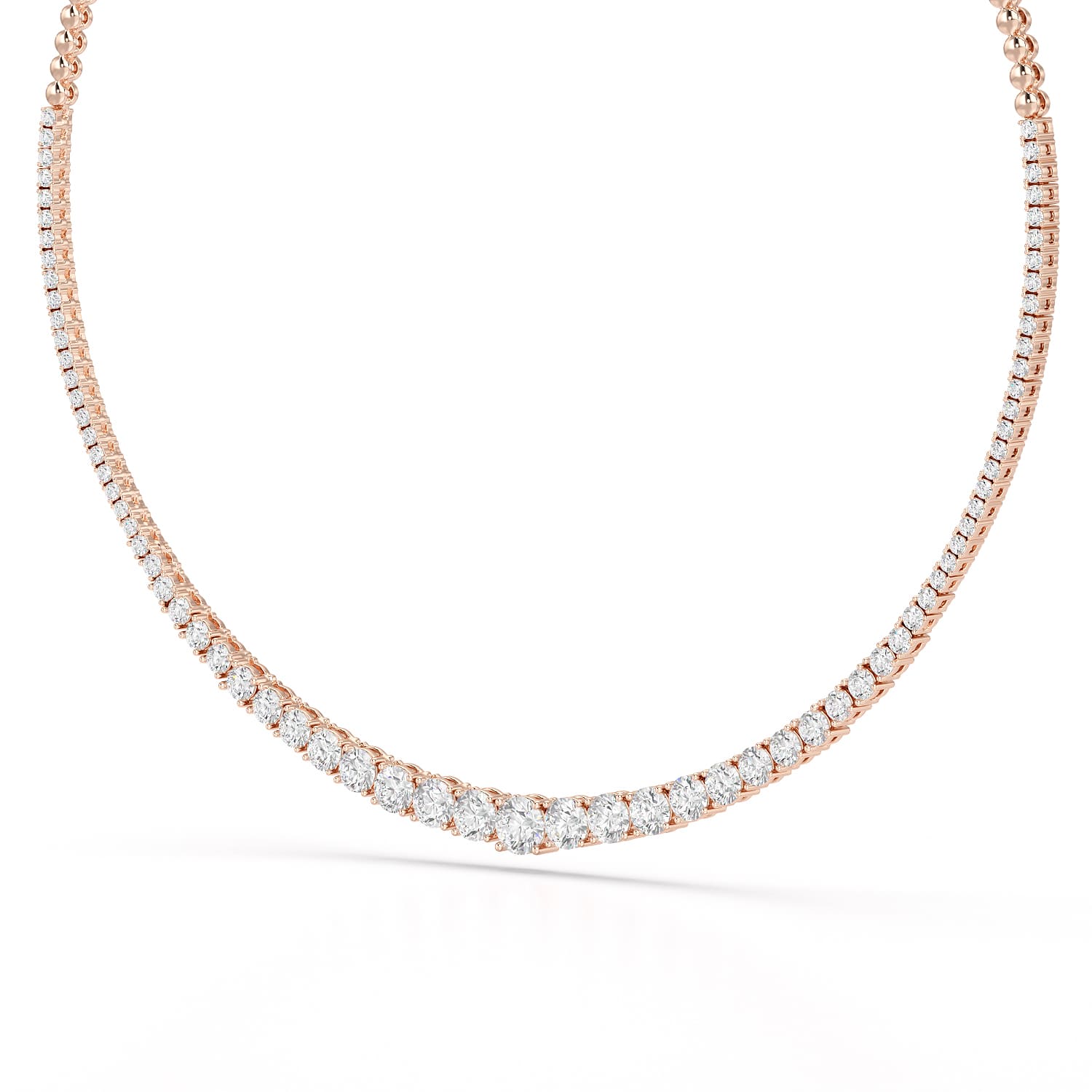 9.35 Carat Lab-Grown Diamond Riviere Necklace - Jama Jewels