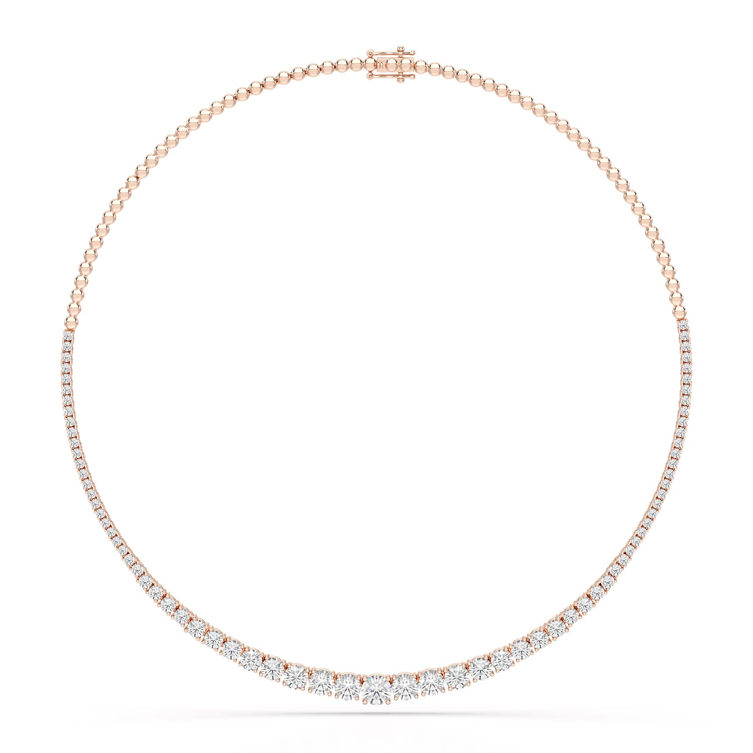 9.35 Carat Lab-Grown Diamond Riviere Necklace - Jama Jewels