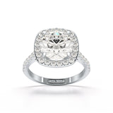 9.76 CT Lab Diamond Round Engagement Ring