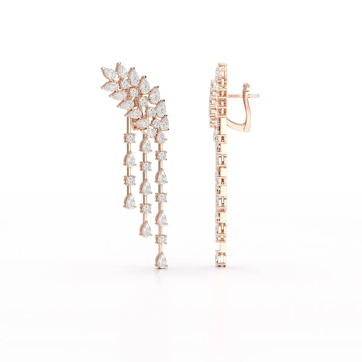 9 CT Pear Cut Lab Diamond Dangle Drop Earring Jama Jewels