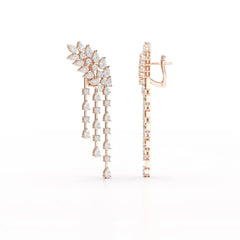 9 CT Pear Cut Lab Diamond Dangle Drop Earring Jama Jewels