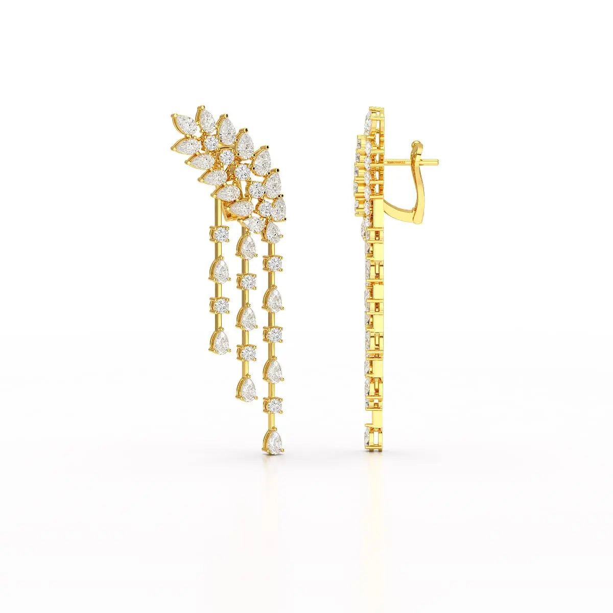 9 CT Pear Cut Lab Diamond Dangle Drop Earring Jama Jewels