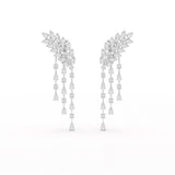 9 CT Pear Cut Lab Diamond Dangle Drop Earring