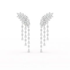 9 CT Pear Cut Lab Diamond Dangle Drop Earring Jama Jewels