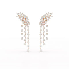 9 CT Pear Cut Lab Diamond Dangle Drop Earring Jama Jewels