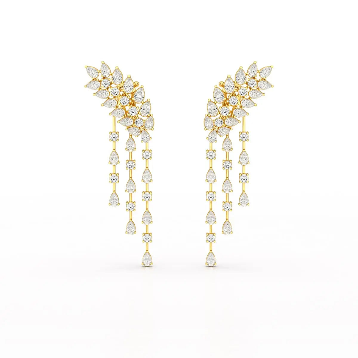 9 CT Pear Cut Lab Diamond Dangle Drop Earring Jama Jewels