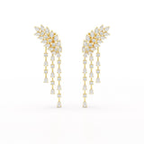 9 CT Pear Cut Lab Diamond Dangle Drop Earring