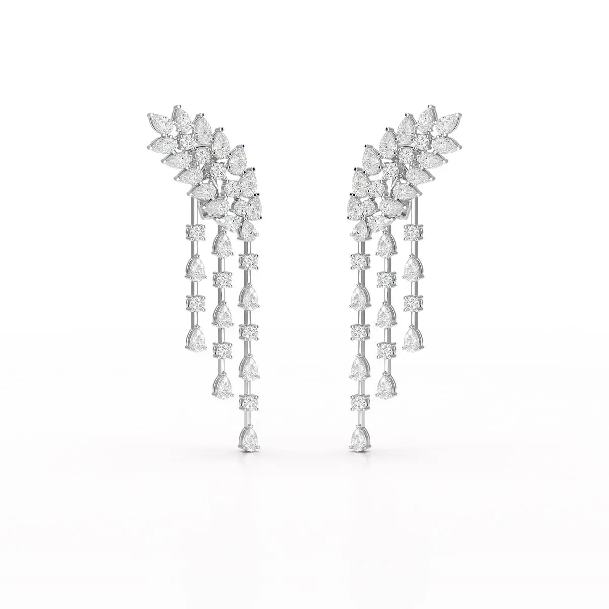 9 CT Pear Cut Lab Diamond Dangle Drop Earring Jama Jewels