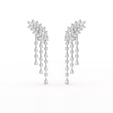 9 CT Pear Cut Lab Diamond Dangle Drop Earring
