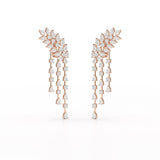 9 CT Pear Cut Lab Diamond Dangle Drop Earring