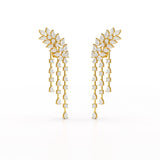 9 CT Pear Cut Lab Diamond Dangle Drop Earring