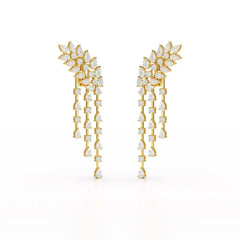 9 CT Pear Cut Lab Diamond Dangle Drop Earring Jama Jewels