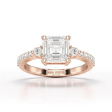 Asscher Cut 2.33 CT Lab Diamond Engagement Ring - Jama Jewels