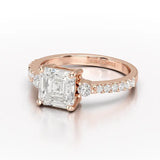 Asscher Cut 2.33 CT Lab Diamond Engagement Ring - Jama Jewels
